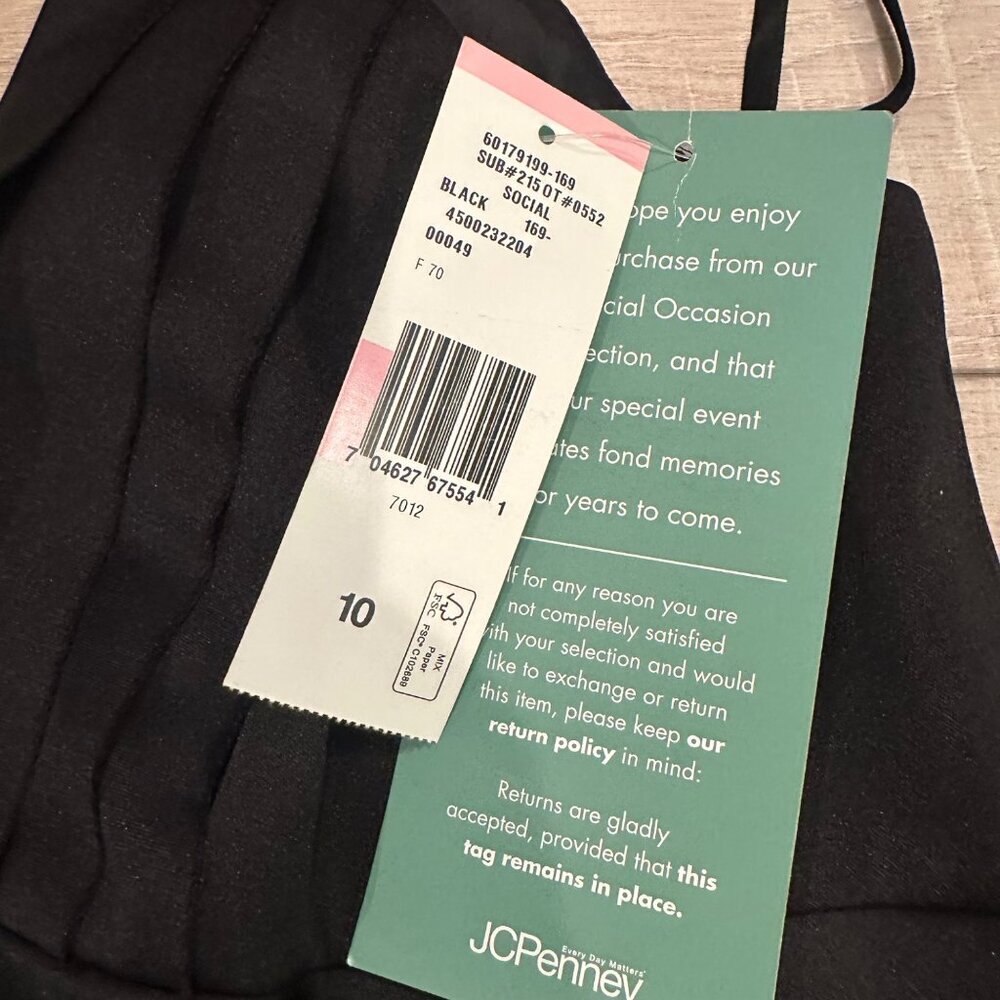 JONES WEAR WOMENS DRESS SIZE 10 BLACK NEW COCKTAIL PARTY - Picture 7 of 10